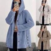 Hooded Loose Plush Coat