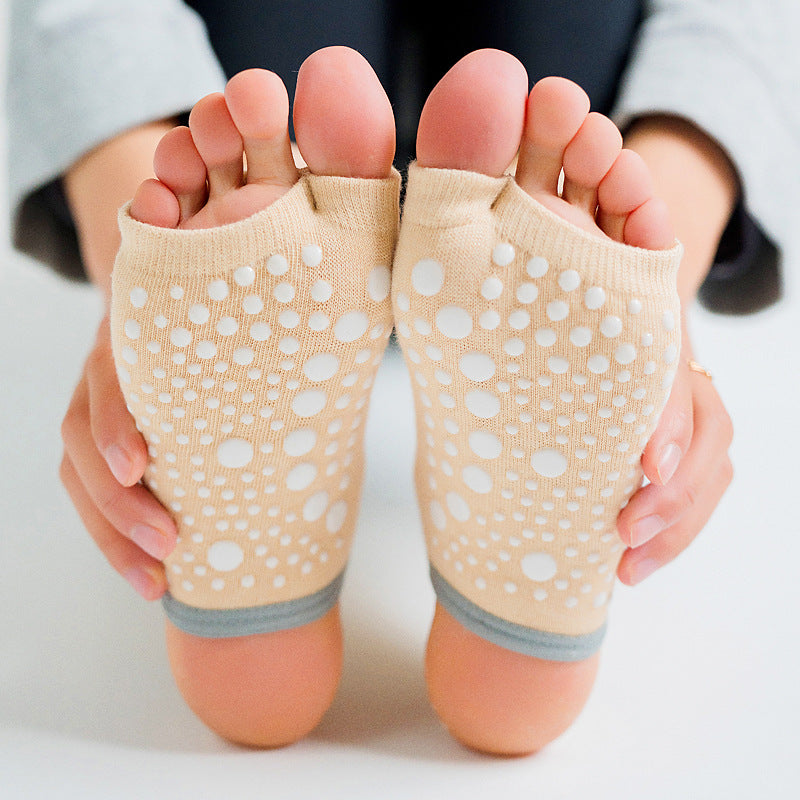 Chaussettes de yoga anti-dérapantes