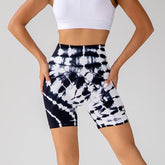 Shorts de yoga à tie-dye