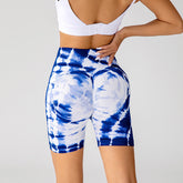 Shorts de yoga à tie-dye