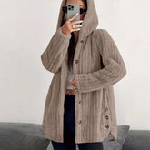 Hooded Loose Plush Coat
