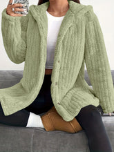Hooded Loose Plush Coat