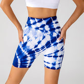 Shorts de yoga à tie-dye