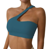 soutien-gorge fitness une épaule design élégant pour yoga et sport avec tissu respirant et coupe ajustée
