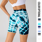 Shorts de yoga à tie-dye